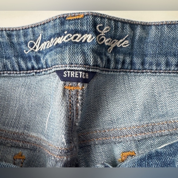 American Eagle Stretch Low Rise Medium Wash Soft Blue Skinny Jeans Women’s Sz 6 - Picture 3 of 7